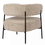 Кресло полукруглое мягкое с буклированной обивкой Armchair with Boucle Upholstery варинант исполнения - 1 | Loft Concept в Костроме