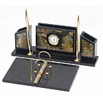 Настольный письменный набор из камня офиокальцит и змеевик Successful Leader варинант исполнения - 2 | Loft Concept в Костроме