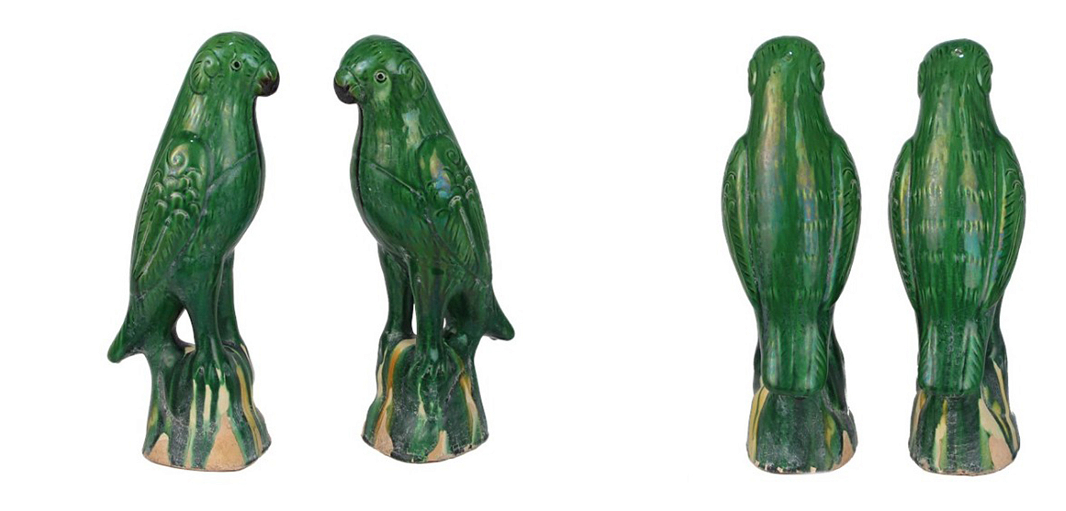 Статуэтка Green Parrot Porcelain Статуэтка Green Parrot Porcelain - Loft-Concept в Костроме