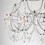 Люстра с каркасом из тонких металлических нитей и хрустальными подвесками Crystal Metal Threads Chandelier 60 варинант исполнения - 4 | Loft Concept в Костроме