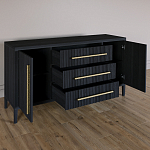 Буфет Primo с тремя ящиками и двумя фасадами Черный дуб варинант исполнения - 6 | Loft Concept в Костроме