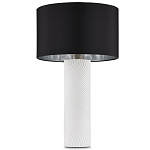 Настольная лампа с белым фактурным корпусом и черным абажуром Twisted варинант исполнения - 4 | Loft Concept в Костроме