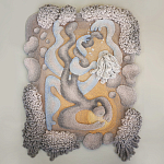 Тканый вручную монументальный настенный гобелен Soft Inception варинант исполнения - 3 | Loft Concept в Костроме