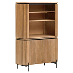 Буфет высокий из дерева манго и металла с открытыми полками и 2-мя дверцами Toinette варинант исполнения - 1 | Loft Concept в Костроме