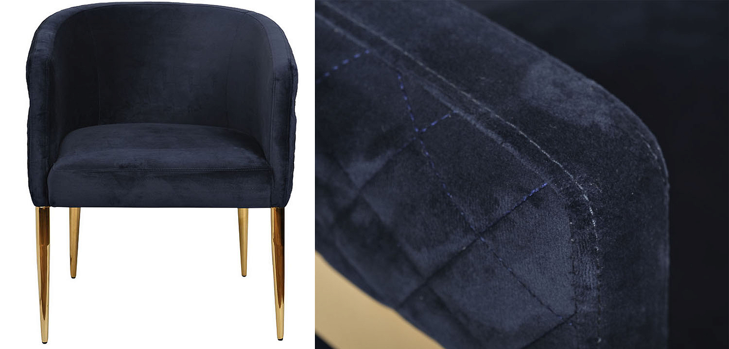 Полукресло Jhon blue velour Полукресло Jhon blue velour - Loft-Concept в Костроме