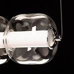 Люстра линейная с 6-ю прозрачными стеклянными плафонами округлой формы HANDLE GRAPE варинант исполнения - 10 | Loft Concept в Костроме