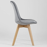 Стул с мягким велюровым сиденьем Arvika Grey варинант исполнения - 2 | Loft Concept в Костроме