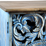 Комод с резным фасадом Blue Carved Chest of Drawers варинант исполнения - 4 | Loft Concept в Костроме