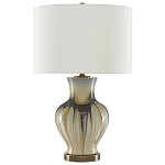 Настольная лампа фарфоровая с тканевым абажуром Caramel  варинант исполнения - 2 | Loft Concept в Костроме