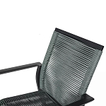 Стул темно-серый с высокой плетеной спинкой и сиденьем Braided Strength варинант исполнения - 8 | Loft Concept в Костроме