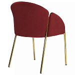 Стул бордовый на золотистых ножках Burgundy Chair варинант исполнения - 3 | Loft Concept в Костроме