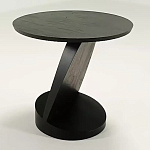 Дизайнерский журнальный столик чёрный с круглой столешницей Arycy варинант исполнения - 8 | Loft Concept в Костроме