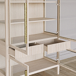 Витрина Primo со стеклянными фасадами и буфетом шпон Светлый дуб варинант исполнения - 7 | Loft Concept в Костроме