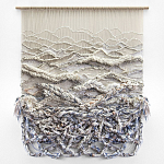 Дизайнерское современное текстильное панно Жемчуг варинант исполнения - 2 | Loft Concept в Костроме