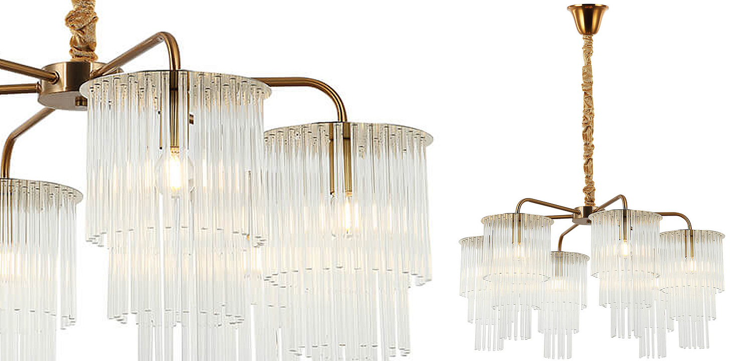 Люстра Harrison Chandelier gold 6 lamp Люстра Harrison Chandelier gold 6 lamp - Loft-Concept в Костроме