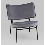 Мини-кресло District Lounge велюр серый варинант исполнения - 1 | Loft Concept в Костроме