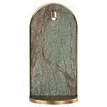 Настенный светильник зеленого цвета с бронзовой рамкой овальной формы с полкой Herbarium  варинант исполнения - 2 | Loft Concept в Костроме