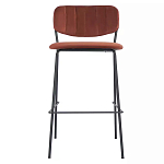 Стул барный с широкой полукруглой спинкой Chair Smooth Shapes варинант исполнения - 1 | Loft Concept в Костроме