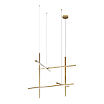 Люстра с 6-ю  пересекающимися цилиндрическими плафонами на тонких тросах Trumpet tube варинант исполнения - 6 | Loft Concept в Костроме