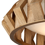 Люстра круглая из толстых деревянных реек Wooden Slats варинант исполнения - 1 | Loft Concept в Костроме