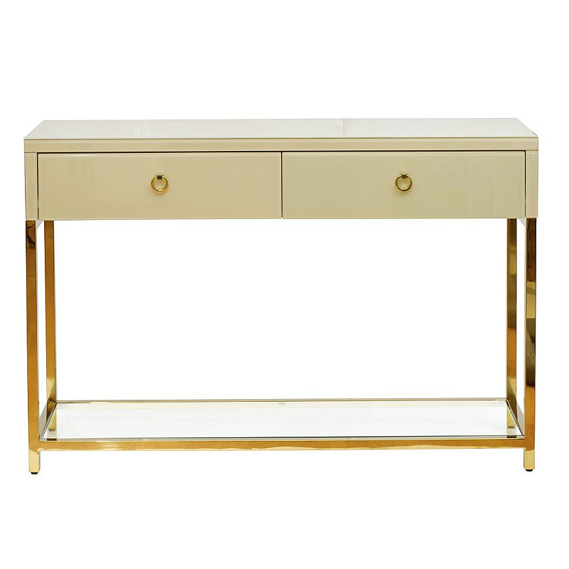 Консоль White Gold Console Золотой Бежевый Консоль White Gold Console Золотой Бежевый в Костроме | Loft Concept