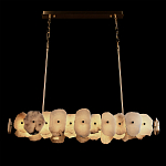 Подвесной светильник с фигурными элементами из белого алебастра Cryptocrystalline Stone варинант исполнения - 4 | Loft Concept в Костроме