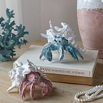 Статуэтка голубой рак с белой раковиной Marine Accessories варинант исполнения - 6 | Loft Concept в Костроме