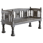 Деревянная скамья из массива манго Casco Grey Mango Bench варинант исполнения - 1 | Loft Concept в Костроме