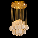 Люстра с овальными подвесками из натурального камня Spatial Composition варинант исполнения - 1 | Loft Concept в Костроме