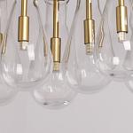 Люстра с 7-ю прозрачными плафонами из стекла в форме капли Lucid Rain  варинант исполнения - 8 | Loft Concept в Костроме