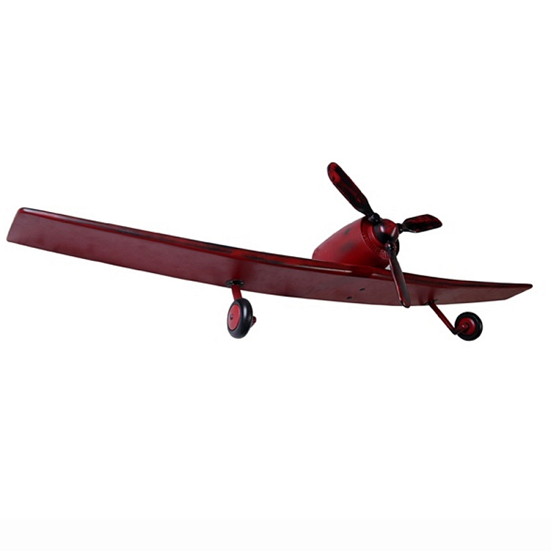 Полка книжная красная в виде самолёта в стиле лофт FLY Красный в Костроме | Loft Concept 