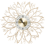 Часы настенные из металла золотые с белым циферблатом Current Time варинант исполнения - 1 | Loft Concept в Костроме