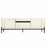 ТВ-тумба белая с чёрной столешницей с 2-мя дверками и ящиком San Marco варинант исполнения - 3 | Loft Concept в Костроме