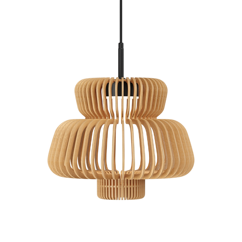 Подвесной светильник Namiki 2700-4000К 14Вт Черный Древесина в Костроме | Loft Concept 