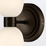 Бра для ванных комнат вертикальное с двумя матовыми белыми стеклянными плафонами Hinkley варинант исполнения - 3 | Loft Concept в Костроме