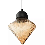 Подвесной светильник с янтарным рельефным плафоном Lamp with Frozen Glass Effect варинант исполнения - 2 | Loft Concept в Костроме