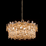 Люстра круглая с декоративными элементами в виде крупных хрустальных цветов Palace Gardens варинант исполнения - 3 | Loft Concept в Костроме