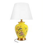 Настольная лампа желтая с изображением птиц Slip Away варинант исполнения - 7 | Loft Concept в Костроме