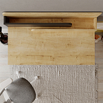 Стол письменный с выдвижным ящиком цвета древесины LEILA WORKING TABLE OAK ANTHRACITE варинант исполнения - 7 | Loft Concept в Костроме