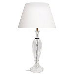 Настольная лампа хрустальная с белым абажуром Diamond Facets варинант исполнения - 1 | Loft Concept в Костроме