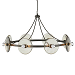 Люстра круглая с литыми стеклянными дисками Olympe Glass Chandelier варинант исполнения - 1 | Loft Concept в Костроме