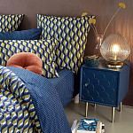 Тумба с одной дверцей Scale Ornament Blue Nightstand варинант исполнения - 5 | Loft Concept в Костроме