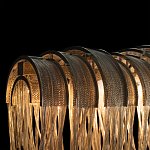 Люстра подвесная с металлическими цепочками и изогнутыми металлическими дугами 72 см Atlantis Chain варинант исполнения - 10 | Loft Concept в Костроме