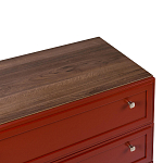 Комод красный из массива бука с 3-мя ящиками Wenge Light варинант исполнения - 4 | Loft Concept в Костроме