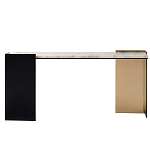 Консоль прямоугольная с основанием чёрного и золотого цвета Wrap варинант исполнения - 1 | Loft Concept в Костроме