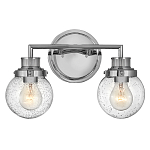 Бра для ванных комнат с прозрачным шарообразным плафоном из стекла с пузырьками на круглом основании Hinkley варинант исполнения - 16 | Loft Concept в Костроме