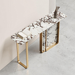 Консоль с прямоугольной мраморной столешницей Vivian Console варинант исполнения - 2 | Loft Concept в Костроме