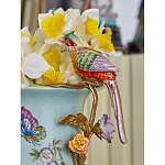 Ваза с птичкой из фарфора с бронзовыми элементами Garden of Eden варинант исполнения - 9 | Loft Concept в Костроме