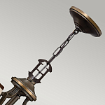 Люстра бронзового цвета с бежевыми абажурами из органзы в классическом стиле Hinkley варинант исполнения - 10 | Loft Concept в Костроме