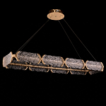 Люстра прямоугольная с текстурным природным рисунком IceFlame варинант исполнения - 2 | Loft Concept в Костроме